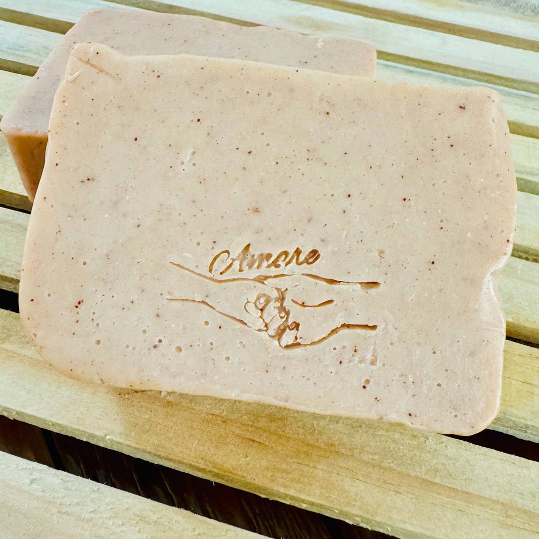 Sabonete de Argila Rosa com lavanda - Pele sensível e delicada